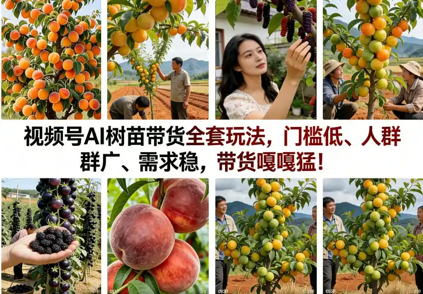 视频号AI树苗带货全套玩法，门槛低、人群广、需求稳，带货嘎嘎猛！(更新0908)-北疆网创