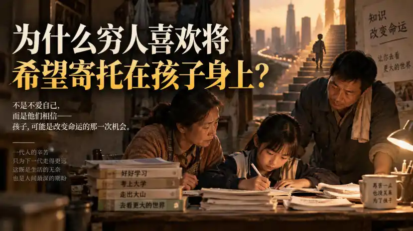 某社群精品文章：为什么穷人喜欢将希望寄托在孩子身上？-北疆网创