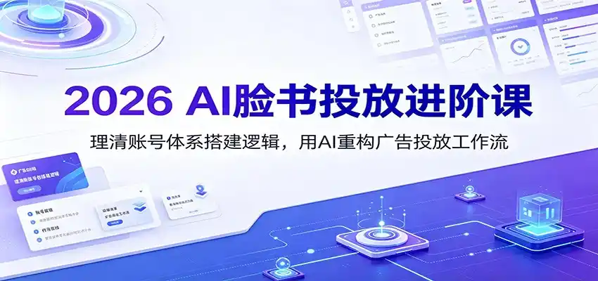 2026 AI脸书投放进阶课:理清账号体系搭建逻辑,用AI重构广告投放工作流(更新)-北疆网创