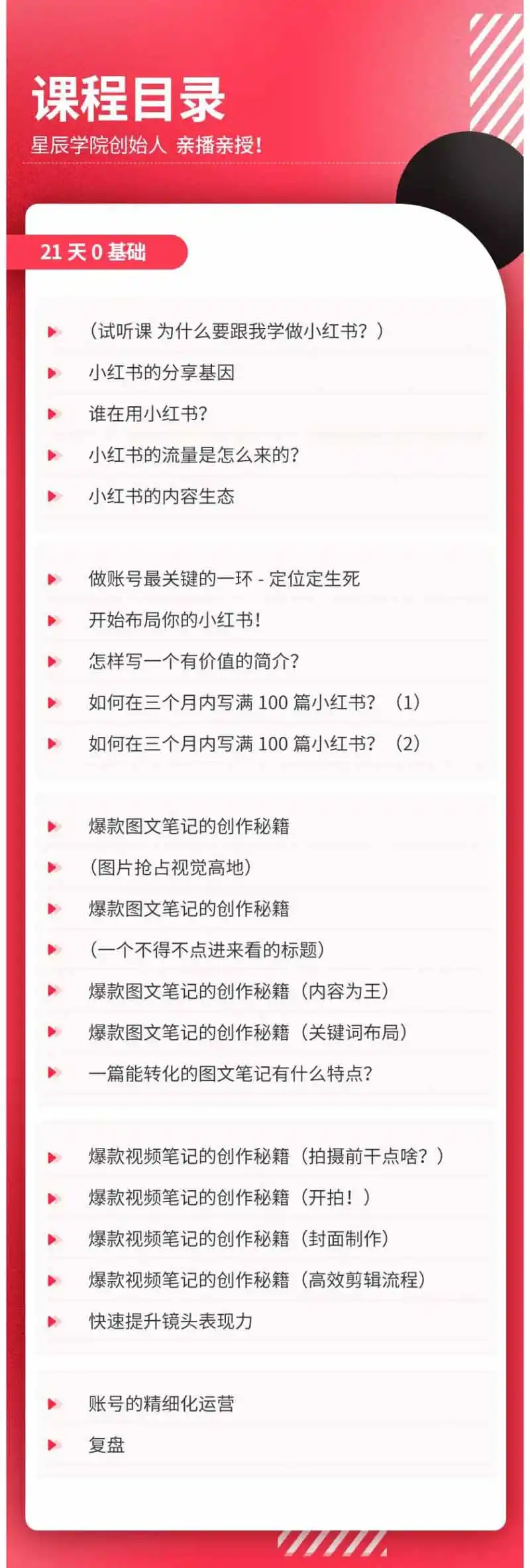 小红书21天图文视频爆款创作课：掌握选题、图片、标题、内容、关键词与脚本剪辑，建立持续创作体系-北疆网创