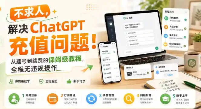 不求人，解决ChatGPT充值问题！从建号到续费的保姆级教程，全程无违规操作-北疆网创