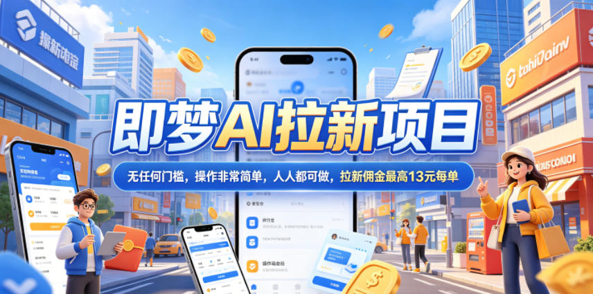 2026年即梦AI拉新项目最新玩法,无任何门槛,操作非常简单,人人都可做,拉新佣金最高13米每单(更新07月25日)-北疆网创