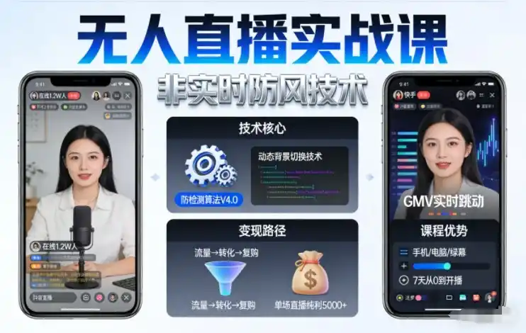 宝子哥无人直播实战课，非实时防风技术，聚焦抖音快手等平台直播带货，轻松开启直播变现之路(更新260908)-北疆网创