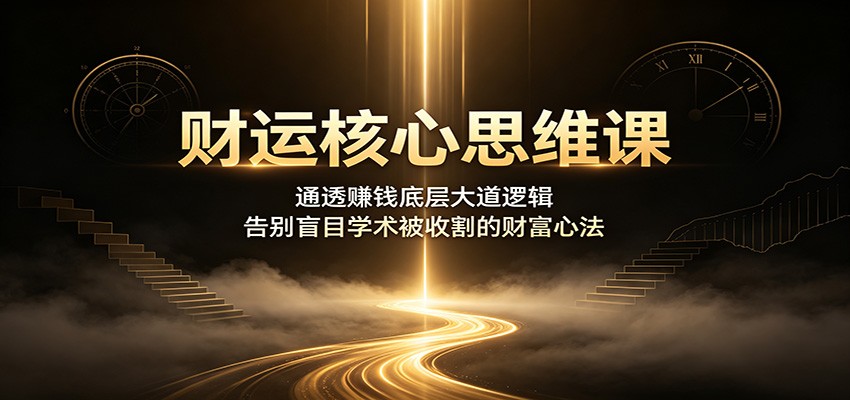 财运核心思维课：通透赚钱底层大道逻辑，告别盲目学术被收割的财富心法-北疆网创