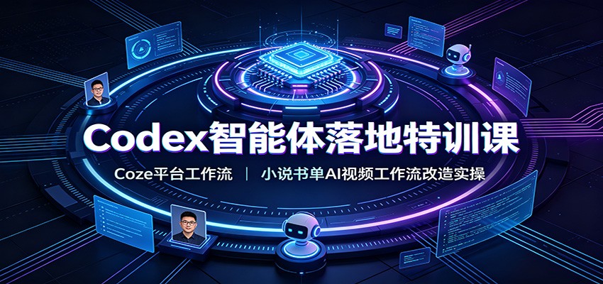 Codex智能体落地特训课:Coze平台工作流,小说书单AI视频工作流改造实操-北疆网创