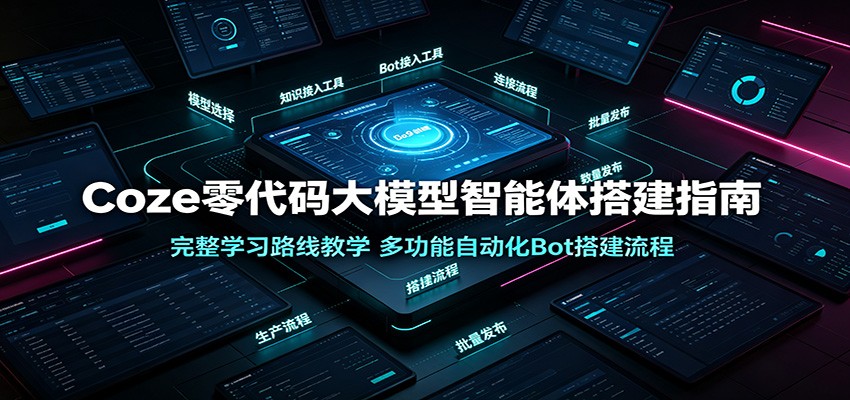 Coze零代码大模型智能体搭建指南：完整学习路线教学，多功能自动化Bot搭建流程-北疆网创